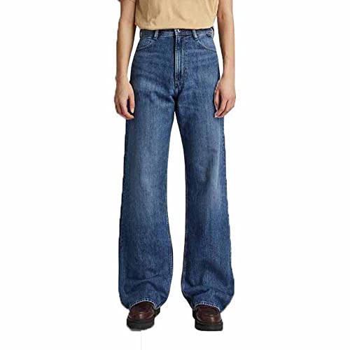 G-Star Damen Stray Ultra High Straight Jeans, Blau (faded capri D22068-C779-D346), 30W / 34L von G-STAR RAW