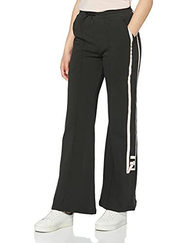 G-STAR RAW Damen Stripe RAW Flared Jogginghose, Grau (raven D19797-A970-976), L von G-STAR RAW