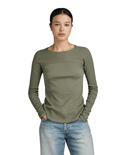 G-Star RAW Damen Swedish Army Slim Top, Grün (dk Shamrock D24536-D527-7159), XS von G-STAR RAW