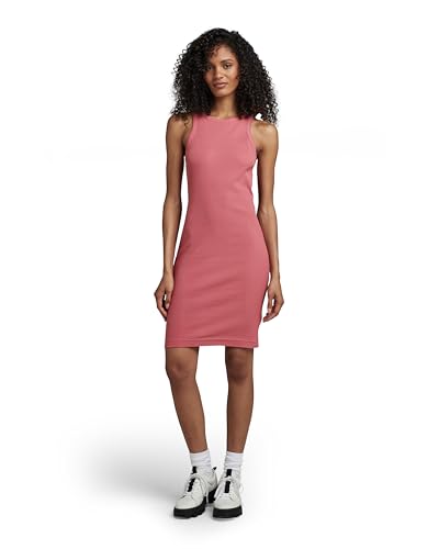 G-STAR RAW Damen Tank Slim Kleid, Rosa (pink ink D22842-D289-C618), L von G-STAR RAW