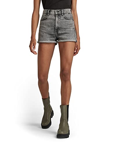 G-STAR RAW Damen Tedie Denim Shorts, Grau (faded carbon D21001-C909-C762), 28 von G-STAR RAW