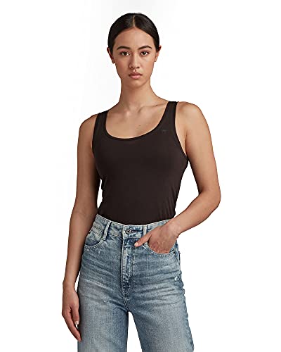 G-STAR RAW Damen Basic Round Neck Tanktop, Schwarz (black D07210-3310-990), XXS von G-STAR RAW