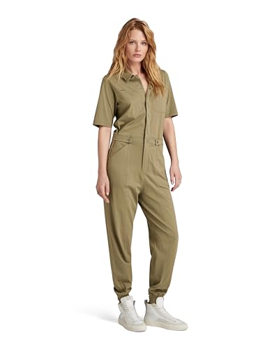 G-STAR RAW Damen Track Jumpsuit, Grün (dk shamrock D24527-B771-7159), S von G-Star RAW