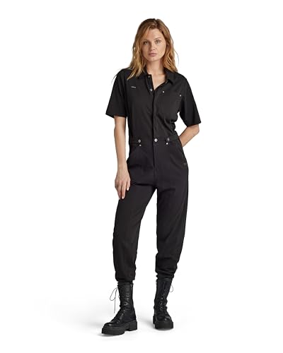 G-STAR RAW Damen Track Jumpsuit , Schwarz (dk black D24527-B771-6484), S von G-STAR RAW