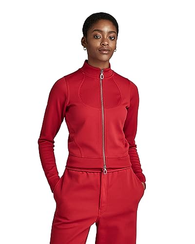 G-STAR RAW Damen Track jacket slim sw wmn, Rot (dk flame D23549-D429-8050), L von G-STAR RAW