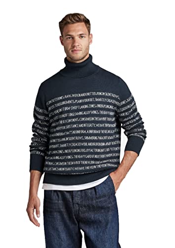 G-STAR RAW Damen Unisex Jacquard Stripe Turtle Strickpullover, Mehrfarben (salute/milk stripe D22124-8403-D517), L von G-STAR RAW