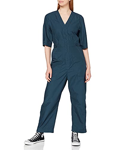 G-STAR RAW Damen V-Neck Jumpsuit Short Sleeve, Blau (luna blue D20063-A790-C630), S von G-STAR RAW