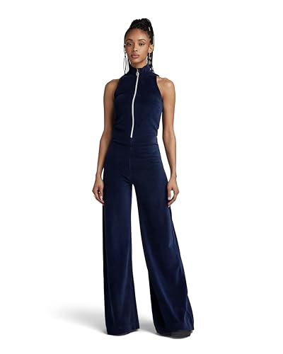 G-STAR RAW Damen Velvet Jumpsuit , Blau (warm sartho D23519-D428-C423), M von G-STAR RAW