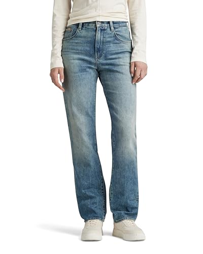 G-STAR RAW Damen Viktoria High Straight Jeans, Blau (antique faded laguna D23959-D538-G325), 24W / 32L von G-STAR RAW