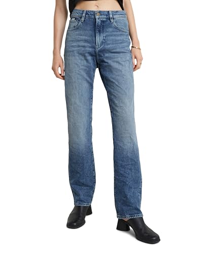 G-Star RAW Damen Viktoria High Straight Jeans, Blau (Sun Faded Paradiso Blue D23959-D434-G330), 32W / 32L von G-STAR