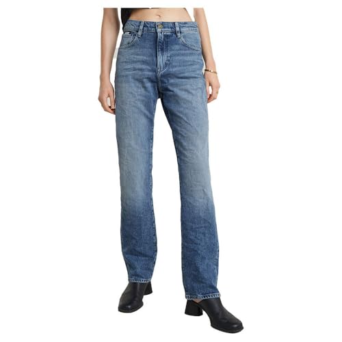 G-Star RAW Damen Viktoria High Straight Jeans, Blau (Sun Faded Paradiso Blue D23959-D434-G330), 33W / 32L von G-STAR RAW