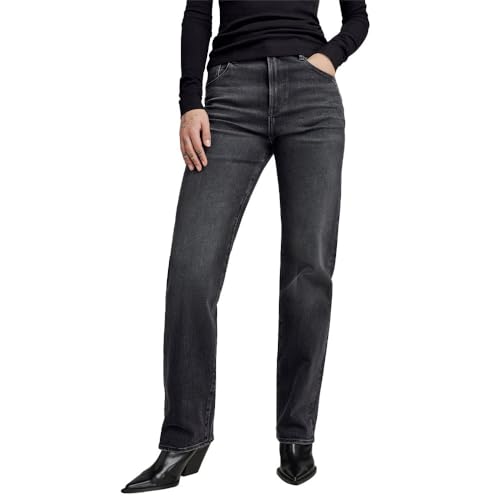 G-Star Damen Viktoria High Straight Jeans, Schwarz (Worn in Black Moon D23959-B479-G108), 27W / 30L von G-Star Raw