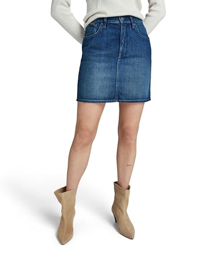 G-Star RAW Damen Viktoria Short Rock Clean Edge, Blau (Worn in isola Night D24387-D538-G331), 32 von G-Star RAW
