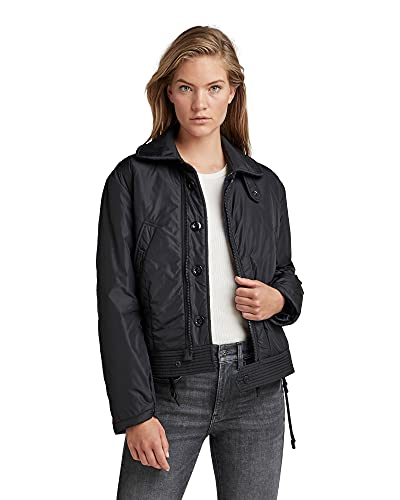 G-STAR RAW Damen Vintage Short Jacke, Schwarz (dk black D20108-C848-6484), L von G-STAR RAW