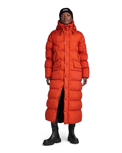 G-STAR RAW Damen Whistler Long Puffer wmn, Orange (rooibos tea D23537-D199-G052), L von G-STAR RAW