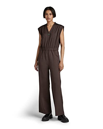 G-STAR RAW Damen Wide Leg V-Neck Jumpsuit, Braun (chocolat D22370-C813-285), XS von G-STAR RAW