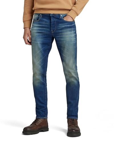 G-STAR RAW Herren 3301 Slim Jeans, Blau (worker blue faded 51001-A088-A888), 33W / 32L von G-STAR RAW