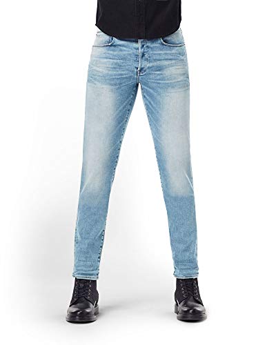 G-STAR RAW Herren 3301 Regular Tapered Jeans, Blau (sun faded aqua marine 51003-C300-B469), 29W / 34L von G-STAR RAW