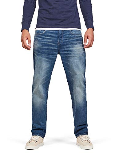 G-STAR RAW Herren 3301 Relaxed Straight Jeans, Blau (worker blue faded 51004-A088-A888), 25W / 30L von G-STAR RAW