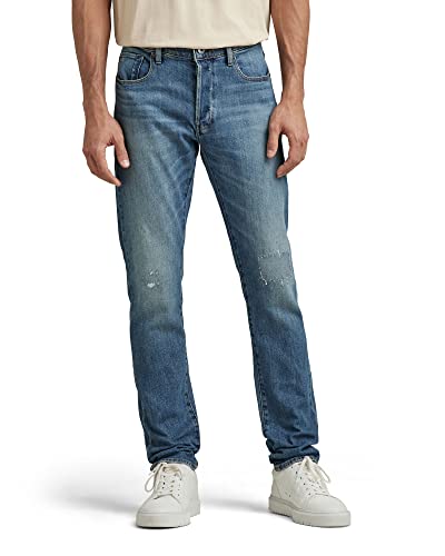 G-STAR RAW Herren 3301 Slim Fit Jeans, Blau (antique faded blue opal restored 51001-B767-D359), 30W / 32L von G-STAR RAW