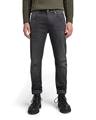 G-STAR RAW Herren 3301 Slim Jeans, Grau (worn in black onyx restored 51001-B479-D108), 31W / 34L von G-STAR RAW