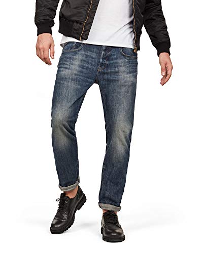 G-STAR RAW Herren 3301 Slim Fit Jeans, Blau (dk aged antic 51001-6566-5543), 27W / 34L von G-STAR RAW