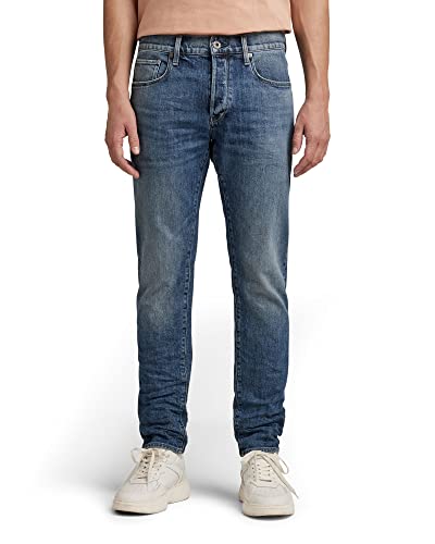 G-STAR RAW Herren 3301 Slim Fit Jeans, Blau (faded santorini 51001-C911-C767), 28W / 30L von G-STAR RAW