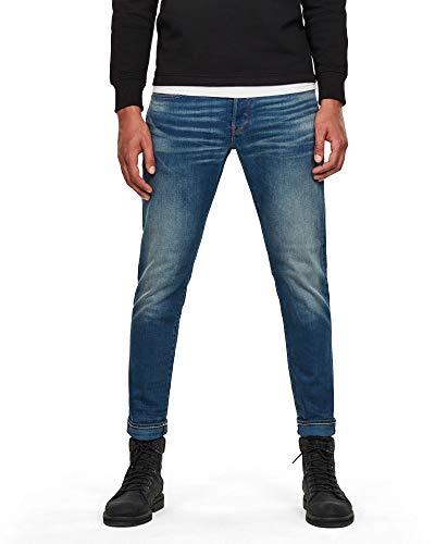 G-STAR RAW Herren 3301 Slim Fit Jeans, Blau (medium aged 51001-6090-071), 28W / 34L von G-STAR RAW