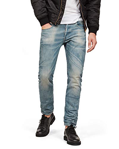 G-STAR RAW Herren 3301 Slim Fit Jeans, Blau (medium aged 51001-7890-071), 26W / 34L von G-STAR RAW