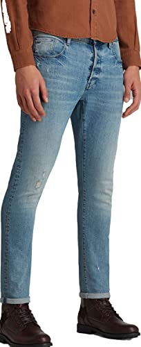 G-STAR RAW Herren 3301 Slim Fit Jeans, Blau (Vintage seashore restored 51001-C913-C773), 29W / 34L von G-STAR RAW