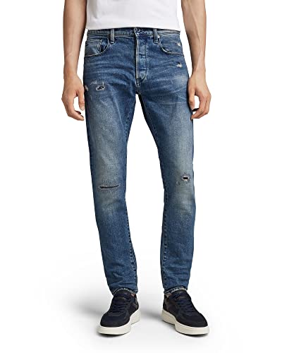 G-STAR RAW Herren 3301 Slim Jeans, Blau (faded cascade restored 51001-C052-C966), 31W / 32L von G-STAR RAW