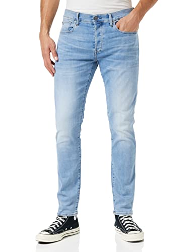 G-STAR RAW Herren 3301 Slim Jeans, Blau (lt indigo aged 51001-8968-8436), 34W / 32L von G-STAR RAW