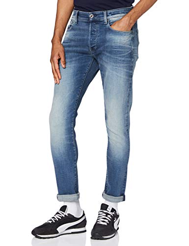 G-STAR RAW Herren 3301 Slim Fit Jeans, Blau (faded clear sky 51001-C051-C283), 29W / 32L von G-STAR RAW