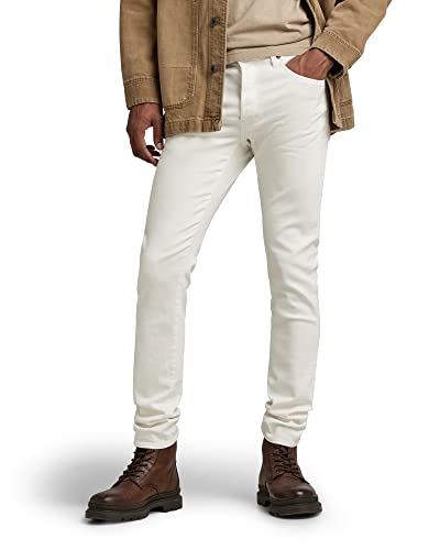 G-STAR RAW Herren 3301 Slim Jeans, Weiß (white gd 51001-C258-G006), 29W / 32L von G-STAR RAW