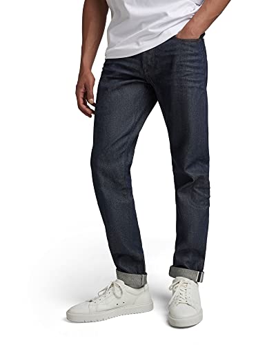 G-STAR RAW Herren 3301 Slim Selvedge Jeans, Blau (3d raw denim 51014-B454-1241), 29W / 32L von G-STAR RAW