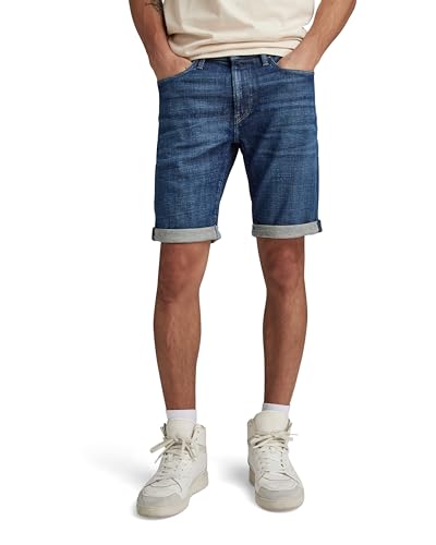 G-STAR RAW Herren 3301 Slim Shorts, Blau (faded blue copen D10481-D441-G318), 36 von G-STAR RAW