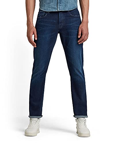 G-STAR RAW Herren 3301 Regular Straight Jeans, Blau (worn in ultramarine 51002-C052-C236), 27W / 32L von G-STAR RAW