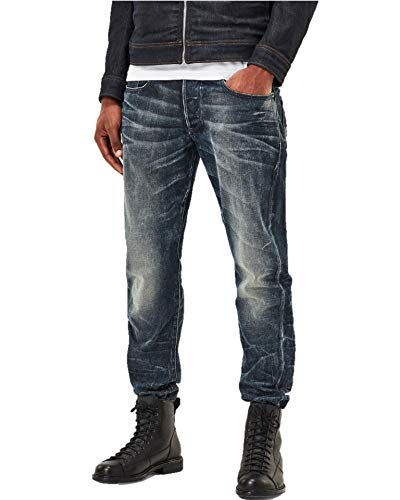 G-STAR RAW Herren 3301 Regular Tapered Jeans, Blau (dk aged 51003-8176-89), 29W / 32L von G-STAR RAW