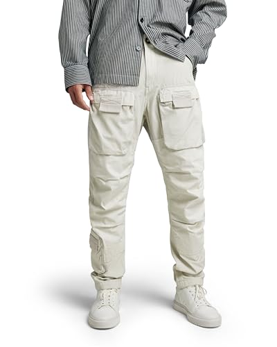 G-STAR RAW Herren 3D Regular Tapered Cargohose, Grau (oyster mushroom gd D19756-D385-D856), 34W / 36L von G-STAR RAW