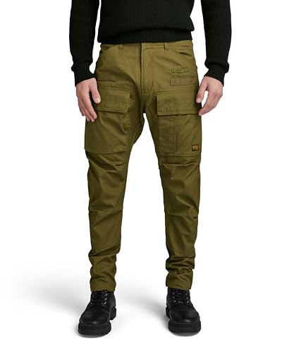 G-STAR RAW Herren 3D Regular Tapered Cargohose, Grün (dark olive D23636-D384-C744), 29W / 32L von G-STAR RAW