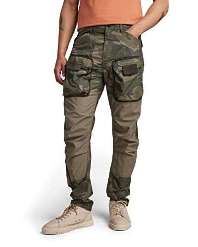 G-STAR RAW Herren 3D Regular Tapered Cargohose, Mehrfarben (turf woodland camo D19756-C311-D435), 30W / 32L von G-STAR RAW