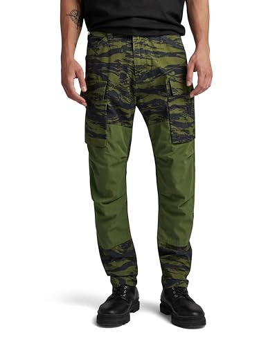 G-Star RAW Herren 3D Regular Tapered Cargohose 2.0, Mehrfarben (Shadow Olive 2L Tiger camo D24308-D386-G393), 34W / 34L von G-STAR