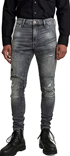 G-STAR RAW Herren 5620 3D Zip Knee Skinny Fit Jeans, Vintage-Basalt, 30W / 32L von G-STAR RAW