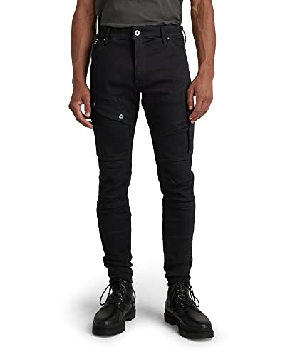 G-STAR RAW Herren Airblaze 3D Skinny Fit Jeans, Pechschwarz, 32W / 32L von G-STAR RAW