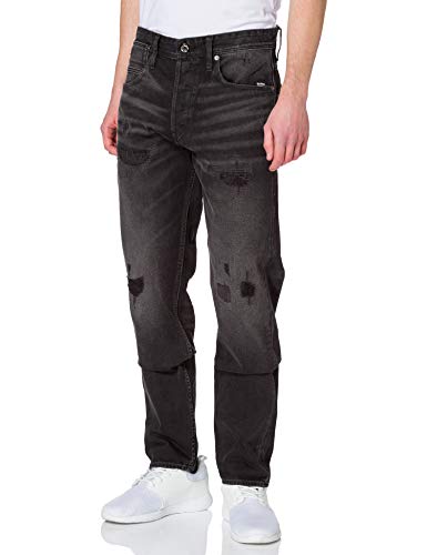 G-STAR RAW Herren Alum Relaxed Tapered Jeans, Schwarz (worn in tar black restored D17232-C526-C271), 31W / 32L von G-STAR RAW