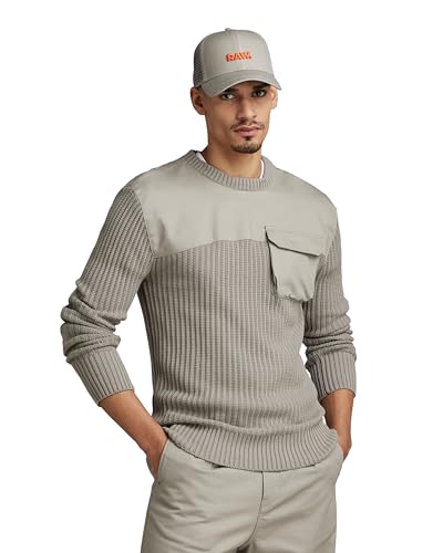 G-STAR RAW Herren Army r knit, Grau (elephant skin D23525-D496-G106), M von G-STAR RAW