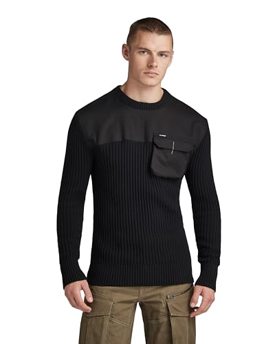 G-STAR RAW Herren Army r knit, Schwarz (dk black D23525-D496-6484), S von G-STAR RAW