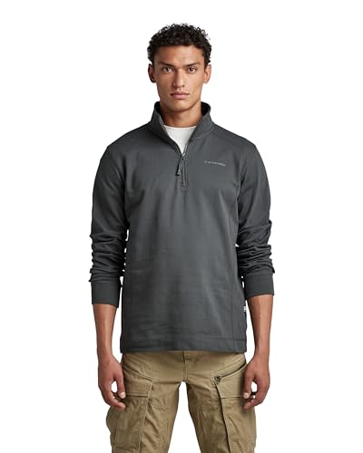 G-STAR RAW Herren Aviaton Half Zip Lightweight Sweatshirt, Grau (cloack D22835-D285-5812), XS von G-STAR RAW