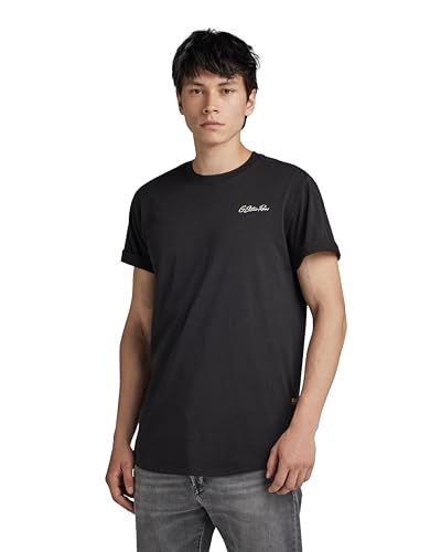 G-STAR RAW Herren Back gr lash r t T-Shirts, Schwarz (dk black D24431-C372-6484), L von G-STAR RAW