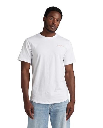 G-STAR RAW Herren Back gr lash r t T-Shirts, Weiß (white D24431-C372-110), L von G-STAR RAW